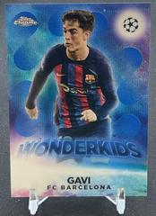 Gavi [Blue Wave] #W-3 Soccer Cards 2022 Topps Chrome UEFA Club Competitions Wonderkids Prices