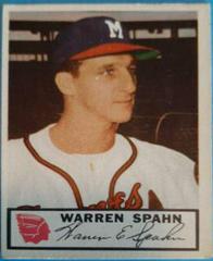 Warren Spahn #10 Baseball Cards 1953 Johnston Cookies Braves Prices