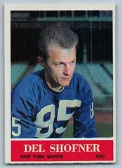 Del Shofner #123 Football Cards 1964 Philadelphia Prices