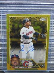 Jose Ramirez [Yellow] Baseball Cards 2023 Topps Gilded Collection Chrome Gold Etch Autographs Prices