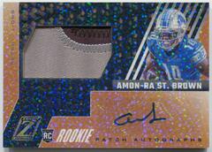 Amon Ra St. Brown [Patch Autograph Sparkle] #111 Football Cards 2021 Panini Zenith Prices