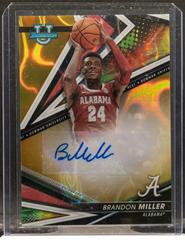 Brandon Miller [Gold Lava] #BOA-BM Basketball Cards 2022 Bowman University Best of Autographs Prices