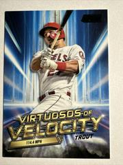 Mike Trout [Black] Baseball Cards 2023 Stadium Club Virtuosos of Velocity Prices