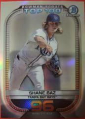 Shane Baz Baseball Cards 2021 Bowman Scout’s Top 100 Prices