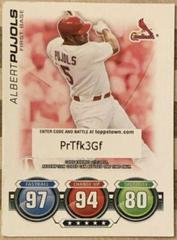 Albert Pujols [Code Card] Baseball Cards 2010 Topps Attax Prices