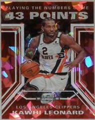Kawhi Leonard [Red Cracked Ice] Basketball Cards 2019 Panini Contenders Optic Playing the Numbers Game Prices