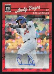 Andy Pages [Cracked Ice Red] Baseball Cards 2023 Panini Donruss Optic Retro 1990 Signatures Prices