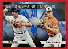 Gunnar Henderson, Cal Ripken Jr. [Blue] #TS-12 Baseball Cards 2023 Topps Update Time Spanning Tandems Prices