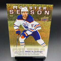 Connor McDavid [Gold] #MS-42 Hockey Cards 2023 Upper Deck Monster Season Prices