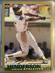 Rickey Henderson [Gold Signature] #48 Baseball Cards 1995 Collector's Choice Se Prices