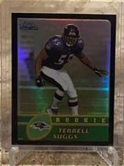 Terrell Suggs [Black Refractor] #169 Football Cards 2003 Topps Chrome Prices