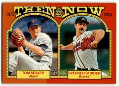 Spencer Strider / Tom Seaver #TAN-5 Baseball Cards 2024 Topps Heritage Then and Now Prices