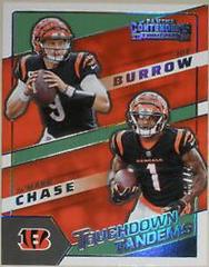 Ja'Marr Chase, Joe Burrow [Silver] #TDT-CIN Football Cards 2022 Panini Contenders Touchdown Tandems Prices