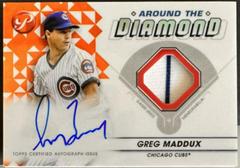 Greg Maddux [Orange] #ADR-GM Baseball Cards 2023 Topps Pristine Around the Diamond Autograph Relic Prices