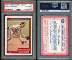 Carlos Baerga #8 Baseball Cards 1991 Topps '90 M.L. Debut Prices