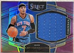 Carmelo Anthony [Purple Prizm] #TM-CAN Basketball Cards 2021 Panini Select Throwback Memorabilia Prices