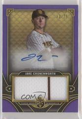 Jake Cronenworth [Amethyst] Baseball Cards 2022 Topps Triple Threads Single Jumbo Relics Autographs Prices