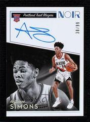 Anfernee Simons [Autograph] #398 Basketball Cards 2018 Panini Noir Prices