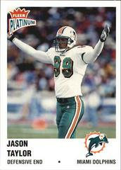 Jason Taylor [Finish] Football Cards 2003 Fleer Platinum Prices