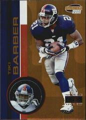 Tiki Barber [Premiere Date] Football Cards 2001 Pacific Invincible Prices