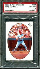 Mike Schmidt #114 Baseball Cards 1986 O Pee Chee Stickers Prices