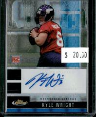 Kyle Wright [Autograph Blue Xfractor] #111 Football Cards 2008 Topps Finest Prices