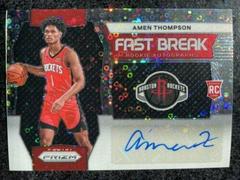 Amen Thompson #21 Basketball Cards 2023 Panini Prizm Fast Break Rookie Autograph Prices