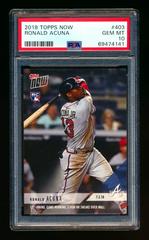 Ronald Acuna Jr. [Gold Winner] Baseball Cards 2018 Topps Now Moment of the Week Prices