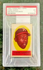 Hank Aaron [Instruction Back] Baseball Cards 1963 Topps Peel Offs Prices