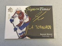 Samuel Girard [Black Gold Ink] Hockey Cards 2021 SP Authentic Sign of the Times Autographs Prices