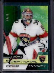 Spencer Knight [Green] #EF-SK Hockey Cards 2021 Upper Deck Synergy Exceptional Futures Prices