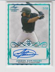 Jasson Dominguez [Platinum] #A-JD1 Baseball Cards 2020 Leaf Trinity Autographs Prices