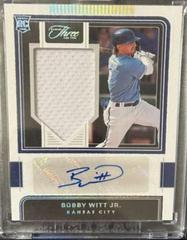 Bobby Witt Jr. [Jersey Autograph Holo Silver] #116 Baseball Cards 2022 Panini Three and Two Prices