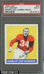  1948 Leaf # 33 Pat Harder Chicago Cardinals-FB (Football Card)  (Mispelled Harber on front) PSA PSA 7.00 Cardinals-FB : Collectibles & Fine  Art