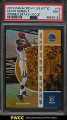Kevin Durant [Gold] Basketball Cards 2019 Panini Donruss Optic Winner Stays Prices