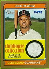 Jose Ramirez [Gold] #CCR-JR Baseball Cards 2023 Topps Heritage Clubhouse Collection Relics Prices