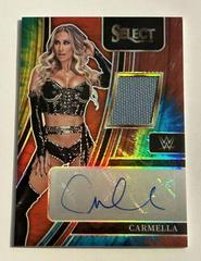 Carmella [Tie Dye Prizm] Wrestling Cards 2022 Panini Select WWE Autograph Memorabilia Prices