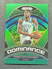 Giannis Antetokounmpo [Green] #21 Basketball Cards 2022 Panini Prizm Dominance Prices