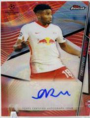 Christopher Nkunku [Red Wave Refractor] Soccer Cards 2020 Topps Finest UEFA Champions League Autographs Prices
