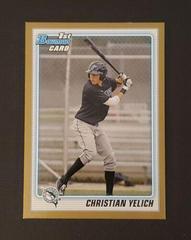 Christian Yelich [Gold] #BDPP78 Baseball Cards 2010 Bowman Draft Picks & Prospects Prices