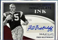 Fred Biletnikoff [Blue] #IN-FRE Football Cards 2022 Panini Immaculate Collegiate Ink Autographs Prices