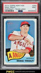 Mike Trout [Portrait Team Logo] #250 Baseball Cards 2014 Topps Heritage Prices