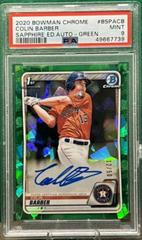Colin Barber [Green] #BSPA-CB Baseball Cards 2020 Bowman Sapphire Autographs Prices