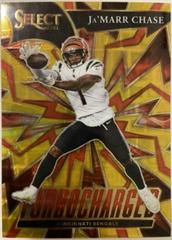 Ja'Marr Chase [Gold] #TUR-8 Football Cards 2021 Panini Select Turbocharged Prices