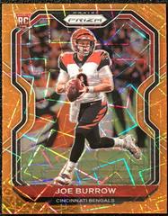 Joe Burrow [Orange Lazer Prizm] Football Cards 2020 Panini Prizm Prices