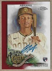 CJ Abrams [Red] Baseball Cards 2022 Topps Allen & Ginter Chrome Autographs Prices