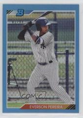 Everson Pereira [Blue Refractor] #PRR Baseball Cards 2020 Bowman Heritage Chrome Prospects Prices