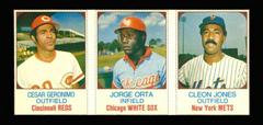 Geronimo, Jones, Orta [Hand Cut Panel] Baseball Cards 1975 Hostess Prices