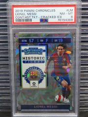 Lionel Messi [Cracked Ice] Soccer Cards 2019 Panini Chronicles Contenders Historic Ticket Prices