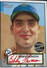 Bobby Thomson [Red Ink] #THABT Baseball Cards 2001 Topps Heritage Autographs Prices